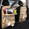 PU Leather Car Seat Back Storage Bag