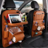 PU Leather Car Seat Back Storage Bag