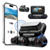 360 Degree View 4 Channel Dash Cam, GPS, WiFi, Night Vision, 24/7 Parking Mode Monitor