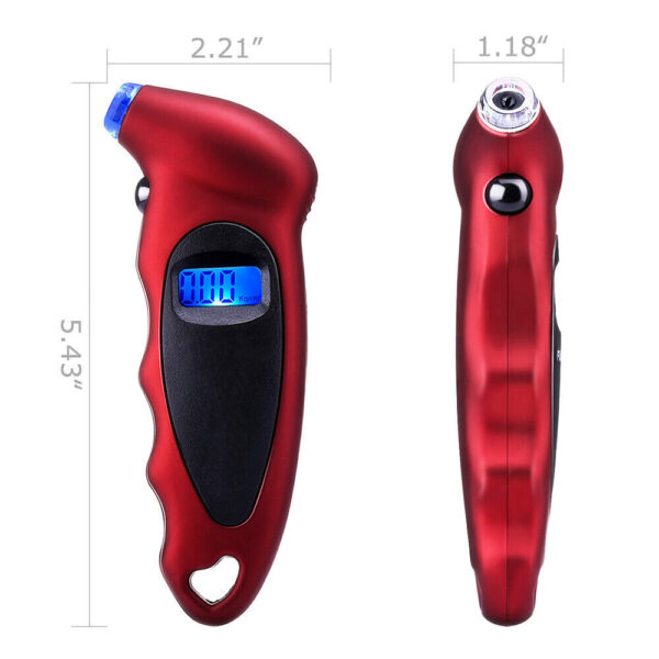 Digital Tire Air Meter Pressure Gauge Backlight LCD