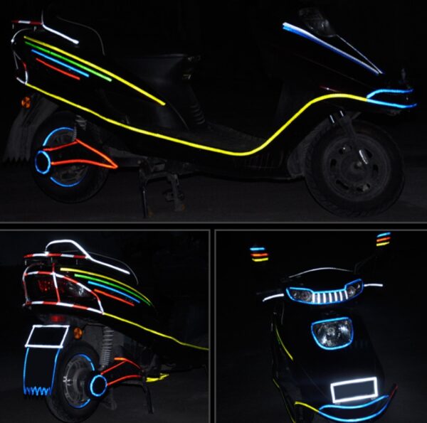 Car and motorcycle reflective stickers