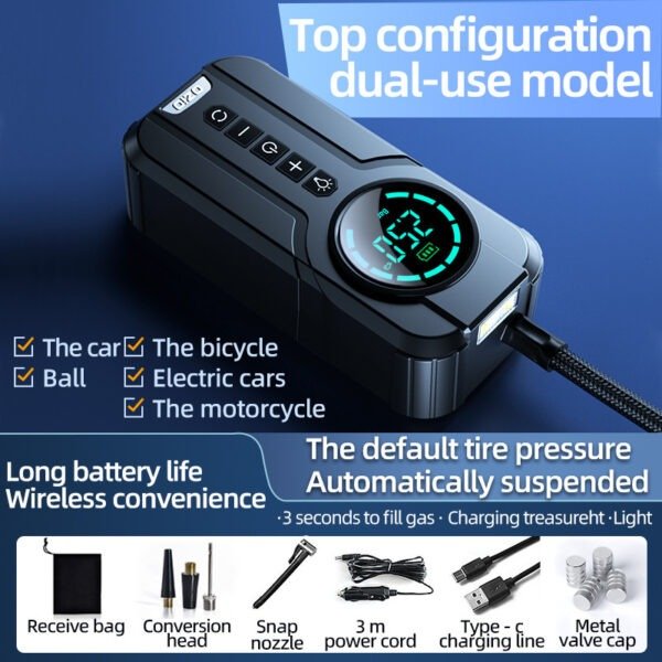 06662ca5-c33d-4229-925e-f99299f8347d.jpg Wireless Portable Vehicle High-power Air Compressor