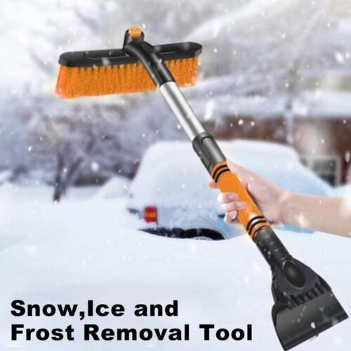 Car Windshield Extendable Cleaning Brush & Ice Scraper