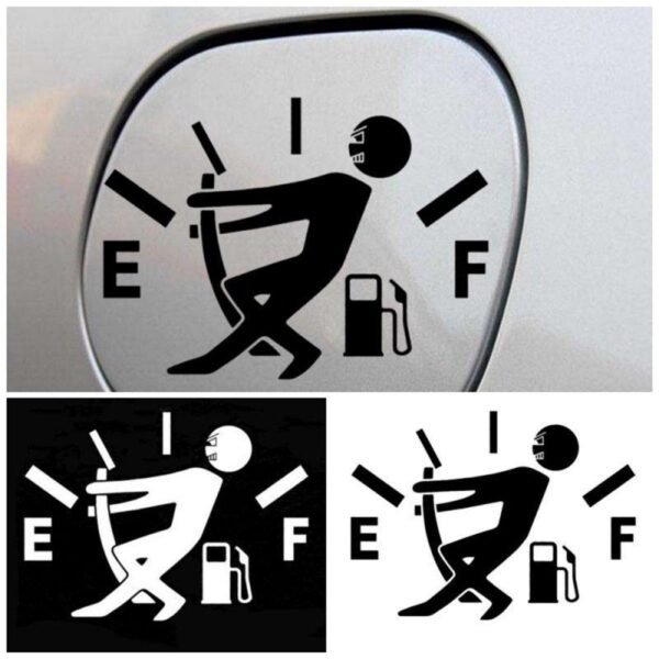 Funny Car Sticker Pull Fuel Tank Needle