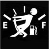 Funny Car Sticker Pull Fuel Tank Needle