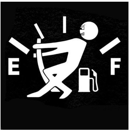 Funny Car Sticker Pull Fuel Tank Needle