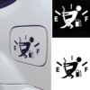 Funny Car Sticker Pull Fuel Tank Needle