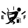 Funny Car Sticker Pull Fuel Tank Needle