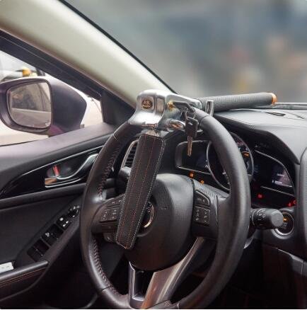 Car steering wheel anti-theft lock