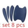 4pcs Set Of Door Stickers Carbon Fiber Scratch-resistant Behind Handle Protective Stickers