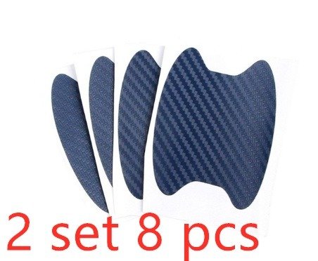4pcs Set Of Door Stickers Carbon Fiber Scratch-resistant Behind Handle Protective Stickers