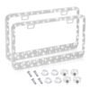 1b94d44d-6b9d-42e1-8836-98766375a223.jpg Diamond-studded Stainless Steel License Plate Frame
