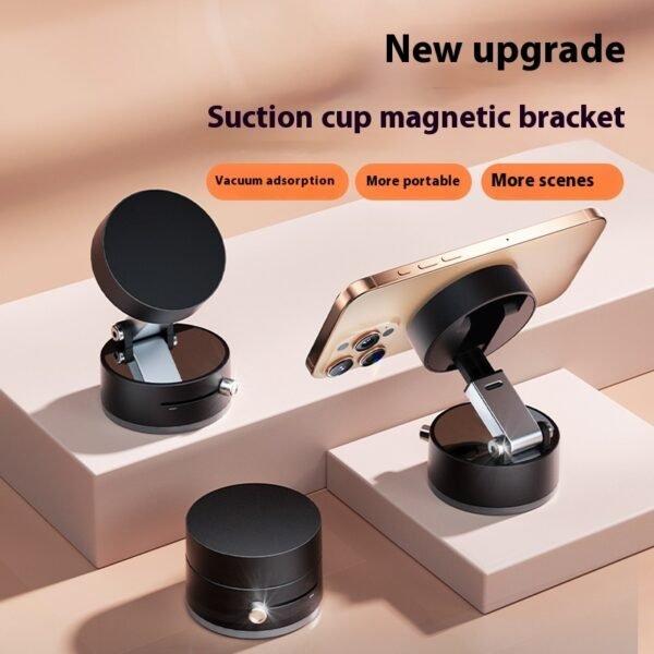 Magnetic Vacuum Car Smart Phone Holder Foldable Suction Cup