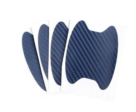 4pcs Set Of Door Stickers Carbon Fiber Scratch-resistant Behind Handle Protective Stickers