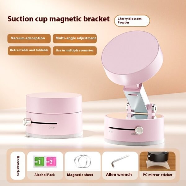 Magnetic Vacuum Car Smart Phone Holder Foldable Suction Cup