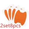 4pcs Set Of Door Stickers Carbon Fiber Scratch-resistant Behind Handle Protective Stickers