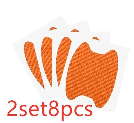 4pcs Set Of Door Stickers Carbon Fiber Scratch-resistant Behind Handle Protective Stickers