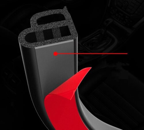 Car sealing strip with adhesive