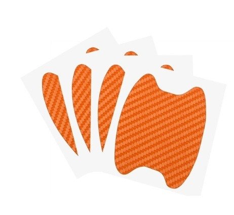 4pcs Set Of Door Stickers Carbon Fiber Scratch-resistant Behind Handle Protective Stickers