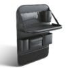 Car Back Seat Organizer With Foldable Table Tray PU Leather