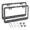 df7fda68-fdbd-4681-8ffa-acb1e0f1cb4e.jpg Diamond-studded Stainless Steel License Plate Frame
