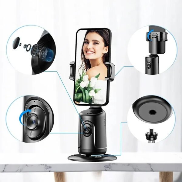 AI Smart 360 Auto Face Tracking Phone Holder For Smartphone Video