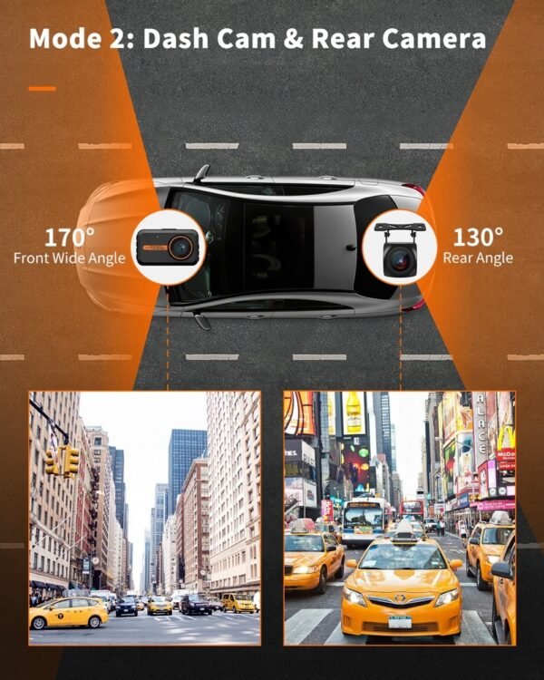Dash Cam Front & Rear Dual Dash Cam 1080P