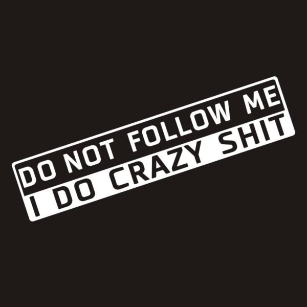 Car Decoration Do Not Follow Me