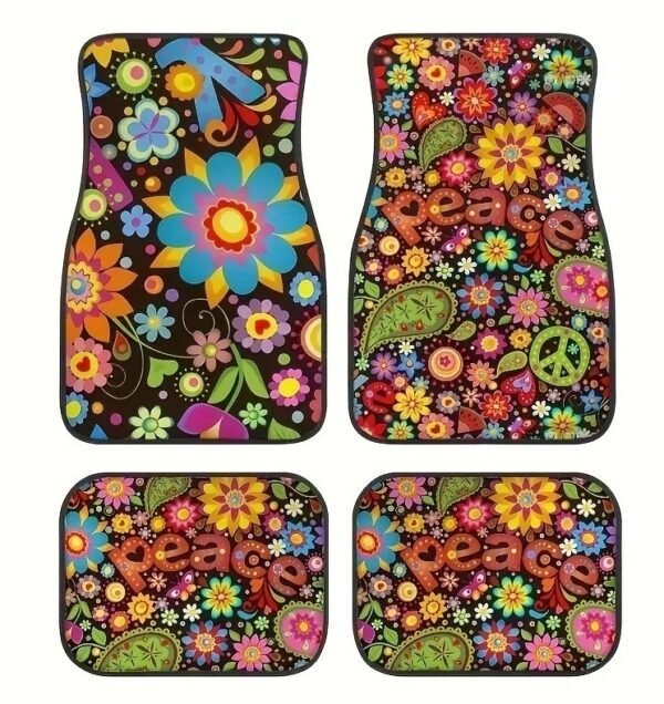 Vintage Bohemian Style Car Floor Mat